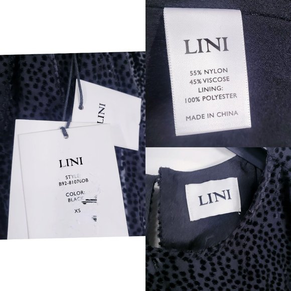 Lini Dress Size XS Puffed Fit Flare Short Mini Black Sheer Burnout Gemma $398 - Picture 12 of 15